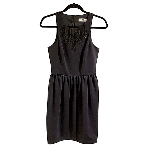 Trina Turk Dress Cocktail Black Dress Chic & Elevated Sleeveless Dress Size 4 - Picture 6 of 16